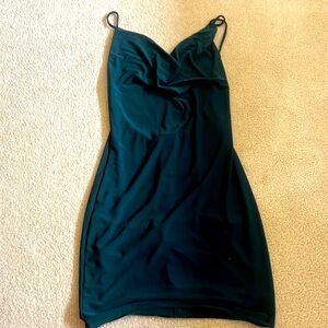 green flow dress